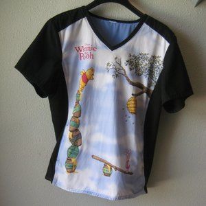 TooniForms Medical Scrub Top by Disney Cherokee Winnie the Pooh and Piglet